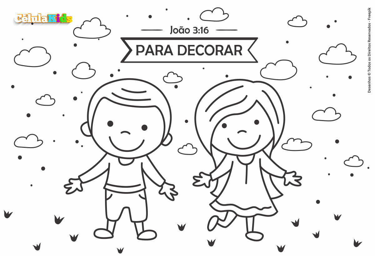 Desenhos de amor para pintar com as crianças