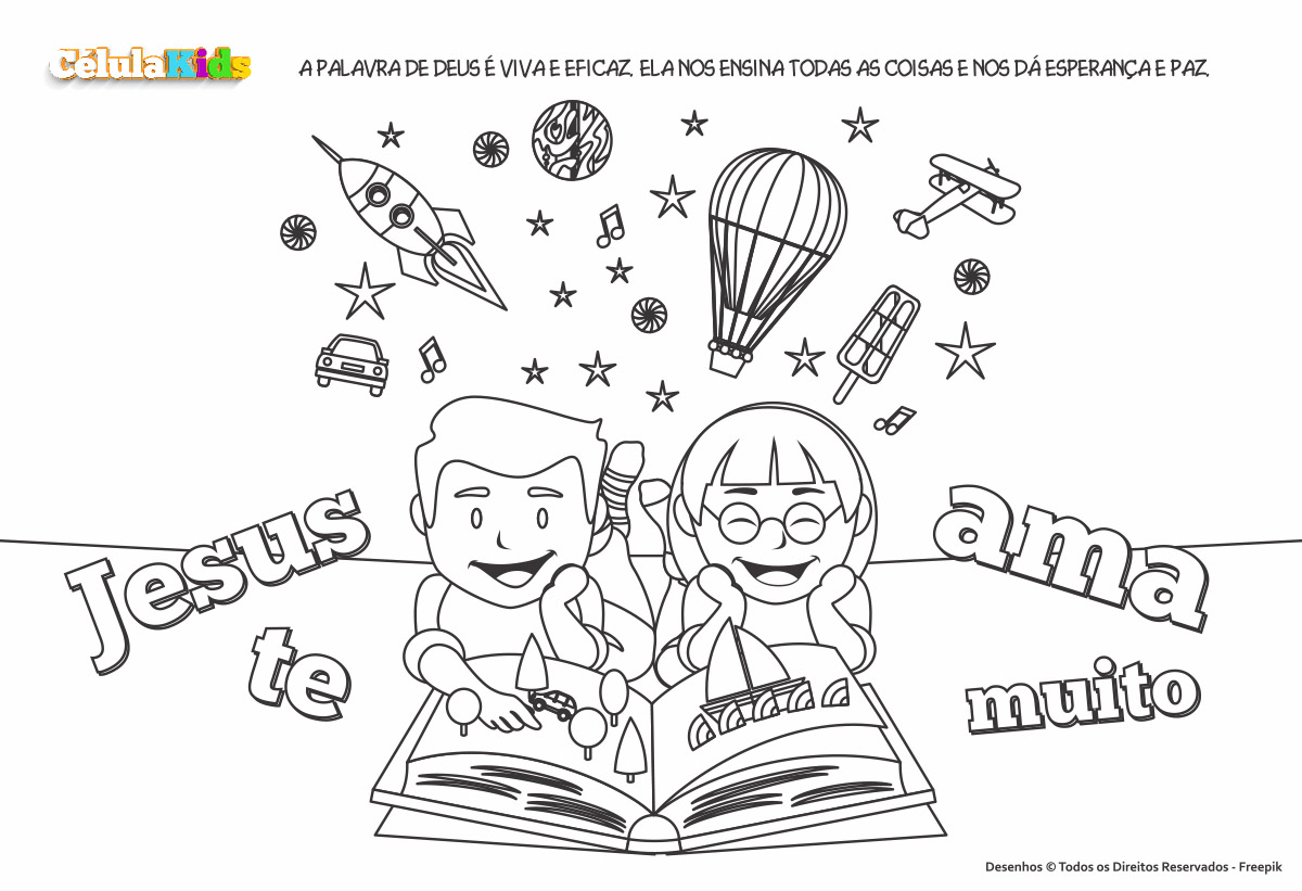 A Palavra de Deus - Desenhos para Colorir