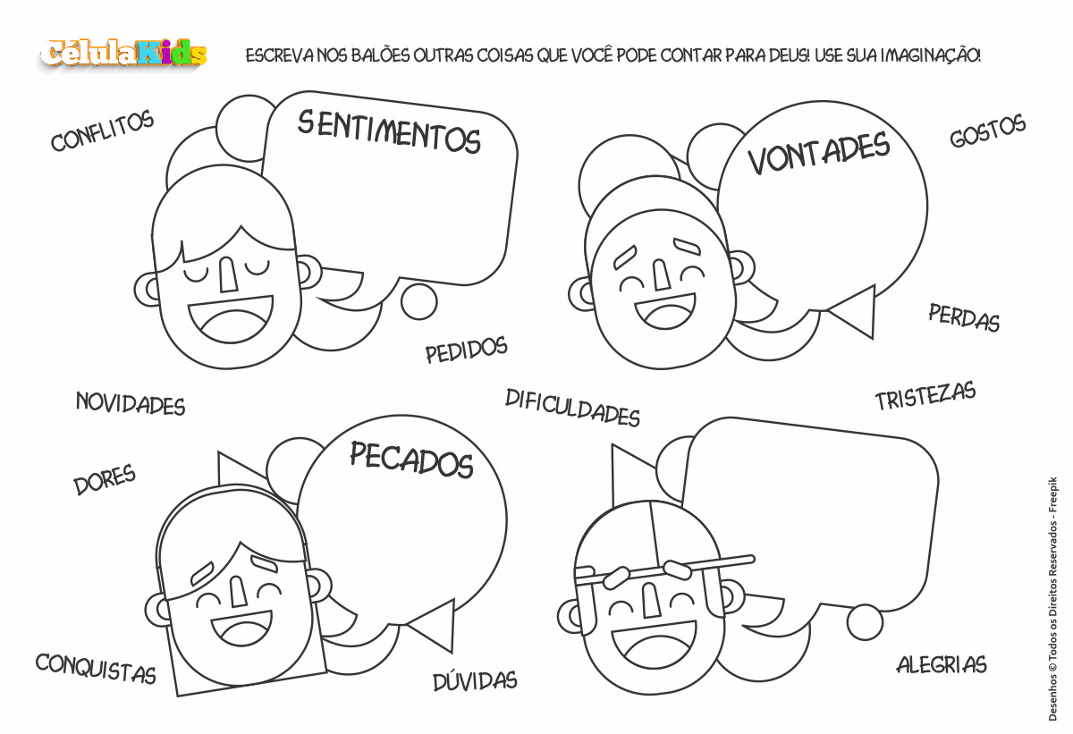 Desenhos bíblicos para Colorir – Célula Kids